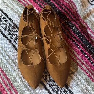 Brown Suede Flats